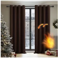 Deconovo Verdunkelungsgardinen mit Kälteschutz Vorhang Blickdicht Kälteschutzvorhang Blickdicht, 175x140cm(HöhexBreite),