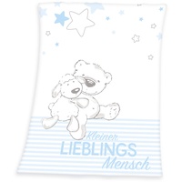 Herding 1440212014 - Lieblingsmensch, Decke, Polyester, blau, 75x100 cm