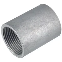 Fränkische Rohrwerke Fränkische Stahlrohr-Gewindemuffe f.FFS-ES,FFSK-ES-UV SM-E-V 25 vz. Zn-Ni