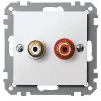 Merten MEG4350-0319 Steckdose für Audio Anschluss, polarweiß glänzend,