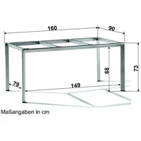 Sieger Tischgestell Aluminium