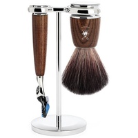 MÜHLE Rasierpinsel Rytmo Dachshaar Eschenholzgriff + Rasierer Gillette Fusion