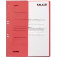 Falken Ösenhefter Karton rot DIN A4, halber Deckel, 50