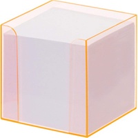 Folia Zettelbox LUXBOX transparent inkl. 800 Notizzettel weiß