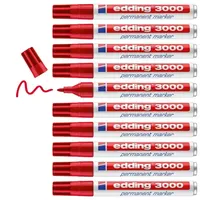 Edding 3000 Permanentmarker rot 1,5 - 3,0 mm, 10