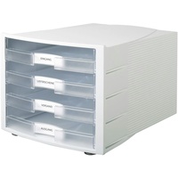 HAN Schubladenbox Impuls transparent 1013-63, DIN C4 mit 4