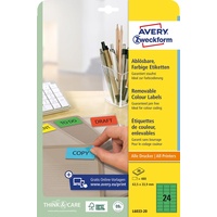 Avery Zweckform Etiketten L6033-20 grün 63,5 x 33,9 mm