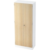 Hammerbacher Aktenschrank V6100/W/E/SG weiß, eiche 4 Fachböden 80,0 x