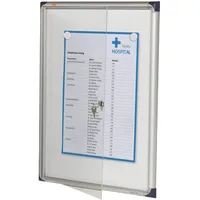 NOBO Schaukasten Pacific silber 4x DIN A4