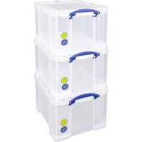 Really Useful Box Aufbewahrungsbox 3er-Set Stapelbar (48 x 39