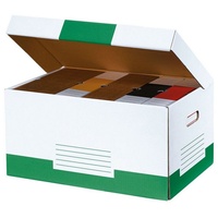 Cartonia Archivcontainer weiß/grün 54,8 x 36,4 x 26,8 cm