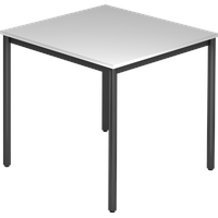 Hammerbacher Konferenztisch 80x80cm grau/schwarz