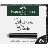 Faber-Castell Standard-Tintenpatrone schwarz, 6er-Pack (185507)