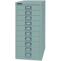 BISLEY Schubladenschrank lichtgrau 10 Schubladen 27,8 x 38,0 x