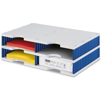 Styro Sortierstation Styrodoc duo 268-0202.38 4Fächer gr/bl