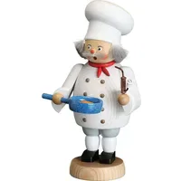 Seiffener Volkskunst eG Räuchermann Koch 21 cm weiß