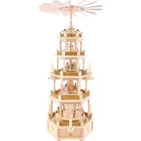 Richard Glässer GmbH Seiffen Pyramide Christi Geburt natur 4-stöckig,
