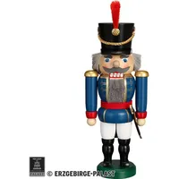 Seiffener Volkskunst eG Seiffener Volkskunst Nussknacker Husar blau Höhe