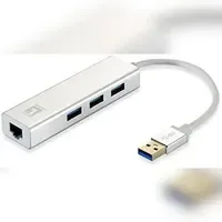 LevelOne USB-0503 Gigabit USB Network Adapter, USB Hub
