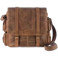 GREENLAND Nature Montenegro Messenger Leder 31 cm Laptopfach natur