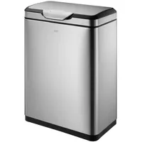Eko Mülleimer mit Touch-Deckel Pro 2x20 L Mattsilber