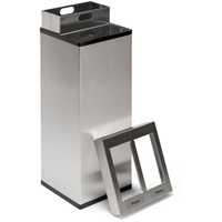 ReinigungsBerater Carro Mix Abfallbehälter, aus Edelstahl 2x52,5 Liter