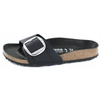 Birkenstock Madrid Big Buckle Nubukleder geölt schmal schwarz 38