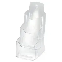 Sigel Tischprospekthalter DIN lang 3Fächer Arcyl glasklar