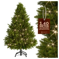 CASARIA Weihnachtsbaum 140cm mit Lichterkette