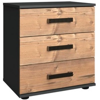 WIMEX Mid.you Nachtschrank Wimex Stockholm, Graphit, Fichte, Metall, 3