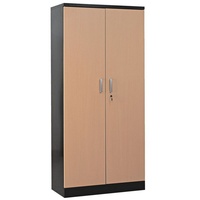 Gürkan Stahlschrank 100125 tiefschwarz, buche 92,0 x 42,0 x