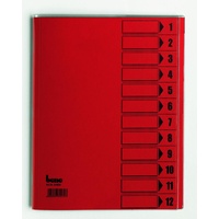 BENE Ordnungsmappe 12 Fächer rot