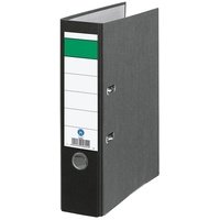 Grüner Balken Ordner schwarz marmoriert Karton 8,0 cm DIN