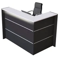 Kerkmann Empfangstheke BARI L-Form, anthrazit, weiß 150,0 x 95,0