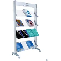 Paperflow Prospektständer silber DIN A4 94,0 x 38,5 x