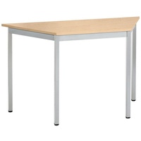 Sodematub Mehrzwecktisch ahorn, alu Trapezform, Vierkantrohr alu, 60,0/120,0 x