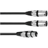 Omnitronic Adapterkabel XLRf/2x XLRm 3.0m (30225206)