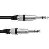 Omnitronic Klinkenkabel 6,3 stereo 1m sw ROAD