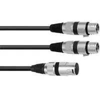 Omnitronic Adapterkabel XLRm/2x XLRf 1.5m (30225210)