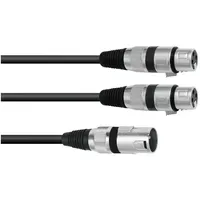 Omnitronic XLR Adapterkabel 1x XLR-Stecker 3 polig - 2x