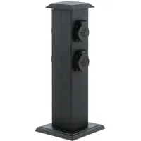 EGLO Steckdosensäule 4-fach Kunststoff und Metall 40 cm x