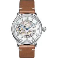 Carl von Zeyten CVZ0021WH Lahr silber weiss braun Leder