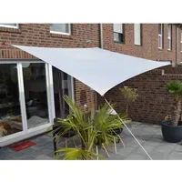 Floracord Vierecksonnensegel Hell Silbergrau 250 cm x 300 cm