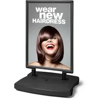 Showdown Displays Showdown® Displays Kundenstopper Windtalker City schwarz DIN