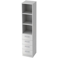Hammerbacher Regalschrank weiß 40,6 x 42,0 x 200,4 cm
