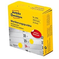 Zweckform Avery Zweckform Markierungspunkte 3856 Selbsthaftend gelb
