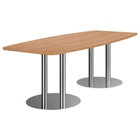 Hammerbacher Konferenztisch KT22S nussbaum Tonnenform, 220,0 x 83,0 -