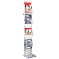 Kerkmann Prospektständer tec-art Folder silber DIN A4, 1/3 DIN