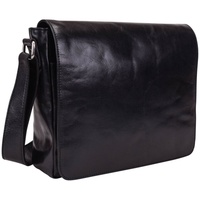LEONHARD HEYDEN Cambridge Messenger Leder 32 cm Laptopfach schwarz