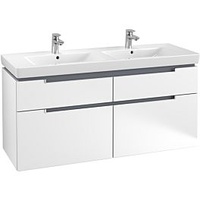 Villeroy & Boch Subway 2.0 Waschtischunterschrank A91700MS,128,7x59x44,9cm, Weiss Matt,